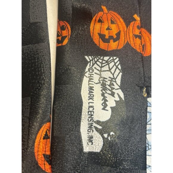 Halloween Neck Tie Pumpkins Ghosts Necktie Teachers Novelty Hallmark Lot Of 2 - Picture 8 of 12